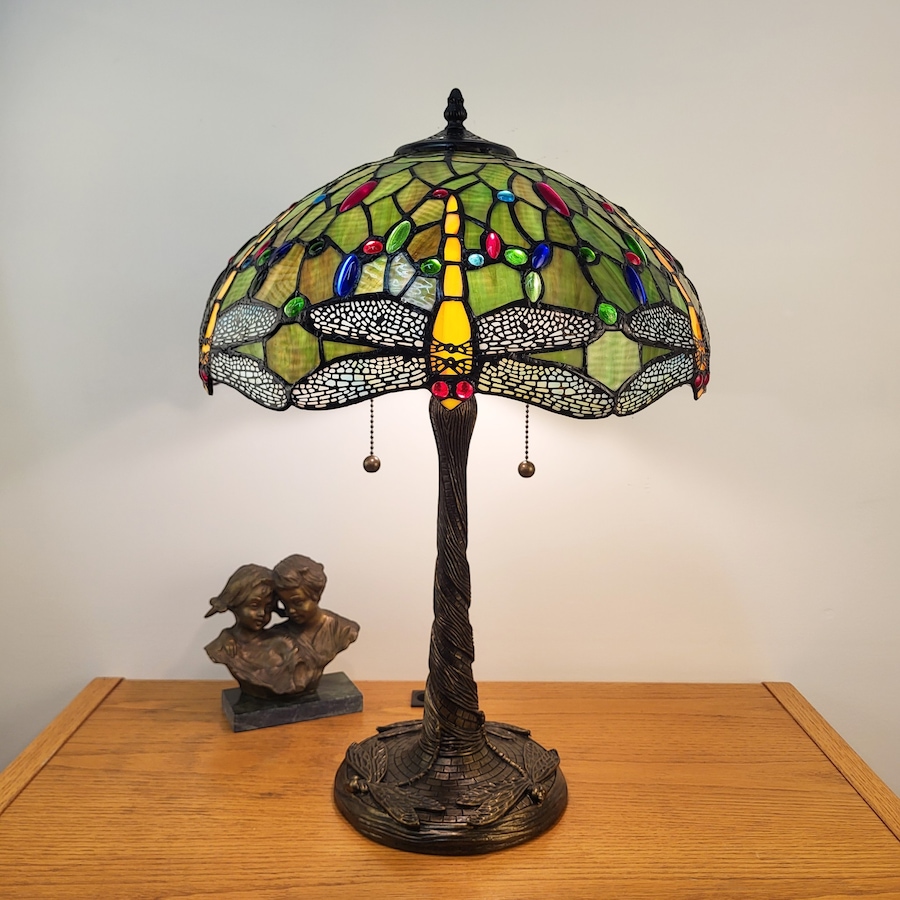 Image 739616_ALTMORE4.jpg, Product 739-616 / Price $489.99, Fine Art Lighting Tiffany-Style Dragonfly Table Lamp Green (T1695N) from Fine Art Lighting on TSC.ca's Home & Garden department