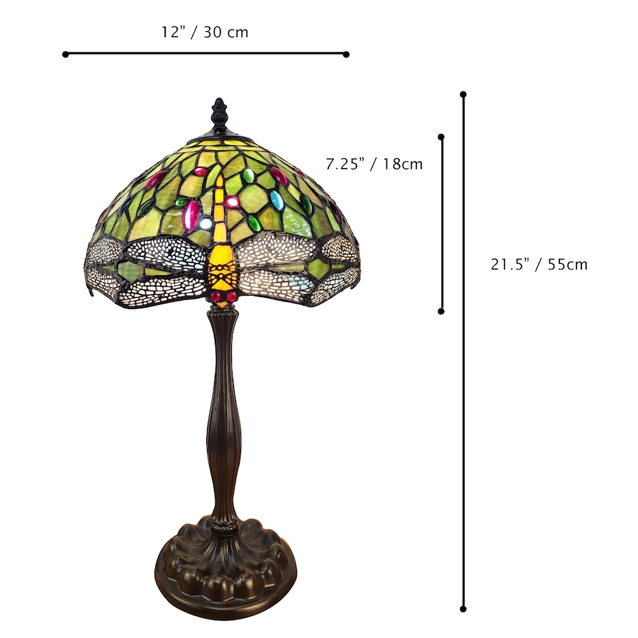 Image 739617_ALTMORE2.jpg, Product 739-617 / Price $299.99, Fine Art Lighting Tiffany-Style Dragonfly Green Stained-Glass Table Lamp (T1295) from Fine Art Lighting on TSC.ca's Home & Garden department