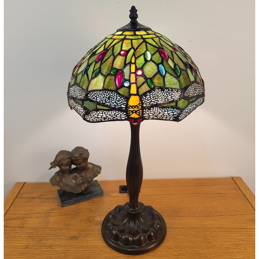 Image 739617_ALTMORE4.jpg, Product 739-617 / Price $299.99, Fine Art Lighting Tiffany-Style Dragonfly Green Stained-Glass Table Lamp (T1295) from Fine Art Lighting on TSC.ca's Home & Garden department