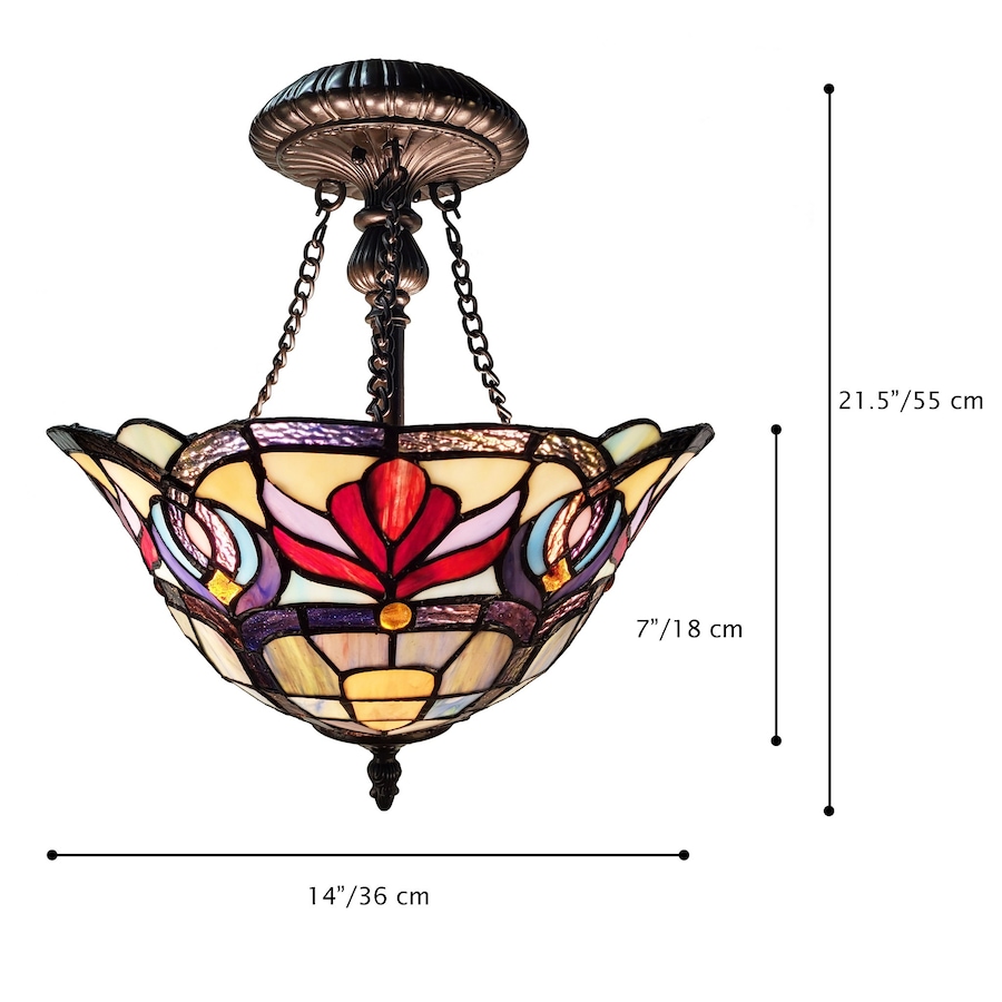 Image 739618_ALTMORE3.jpg, Product 739-618 / Price $299.99, Fine Art Lighting Florence Semi-Flush Mount Tiffany Ceiling Lamp (S1456) from Fine Art Lighting on TSC.ca's Home & Garden department