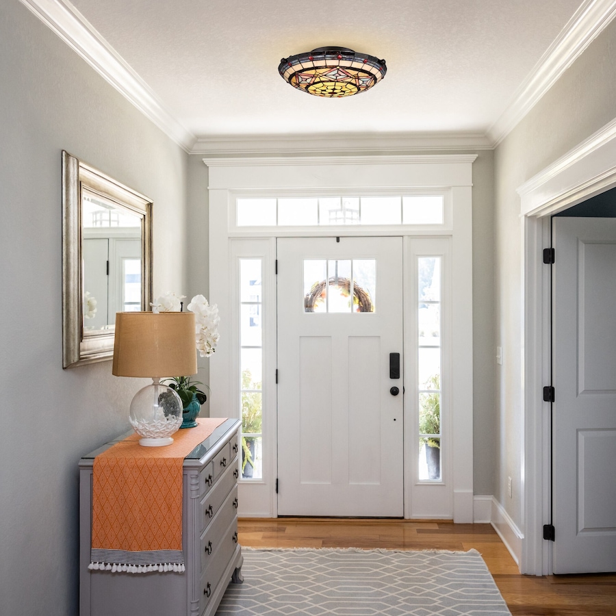 Image 739620_ALTMORE2.jpg, Product 739-620 / Price $249.99, Fine Art Lighting Tiffany-Style Stained-Glass Flush Mount Ceiling Light (S1667) from Fine Art Lighting on TSC.ca's Home & Garden department