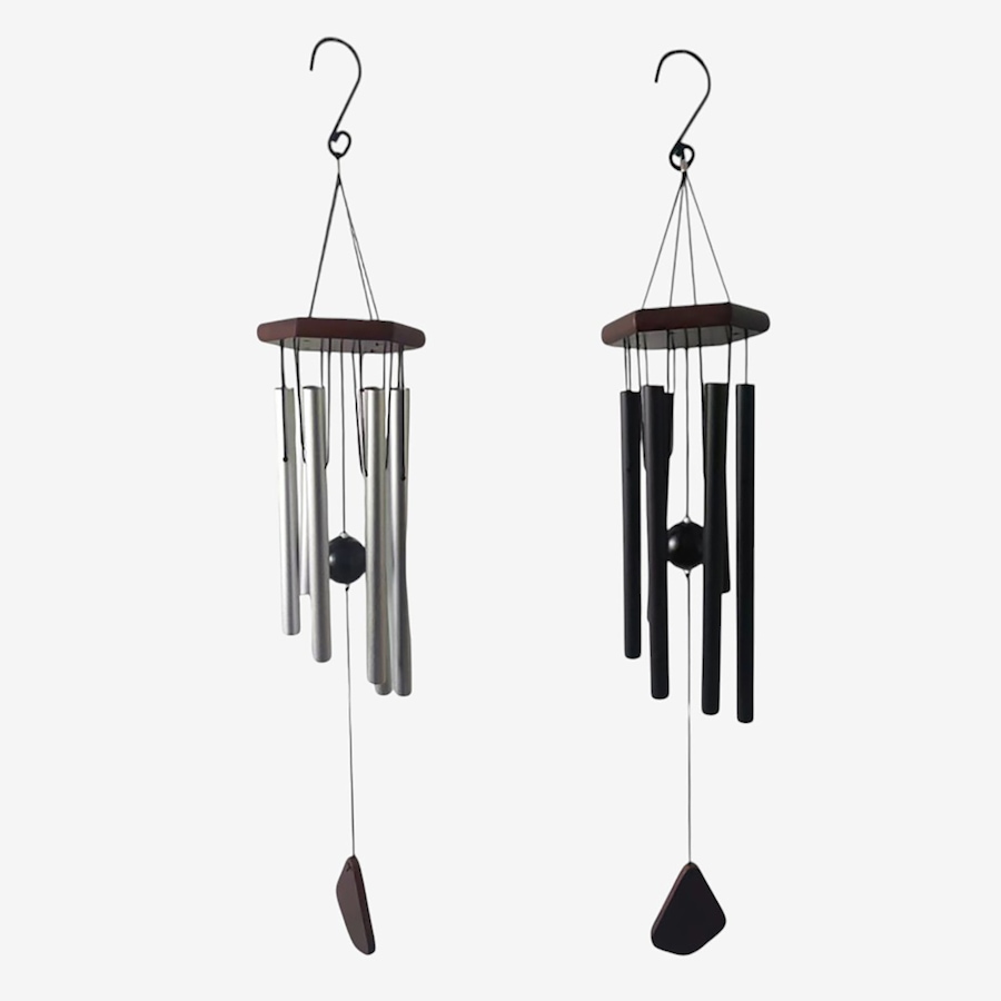 Image 739629.jpg, Product 739-629 / Price $74.99, Koppers Home Two Assorted Windchimes (silver tone and black) from Koppers on TSC.ca's Home & Garden department