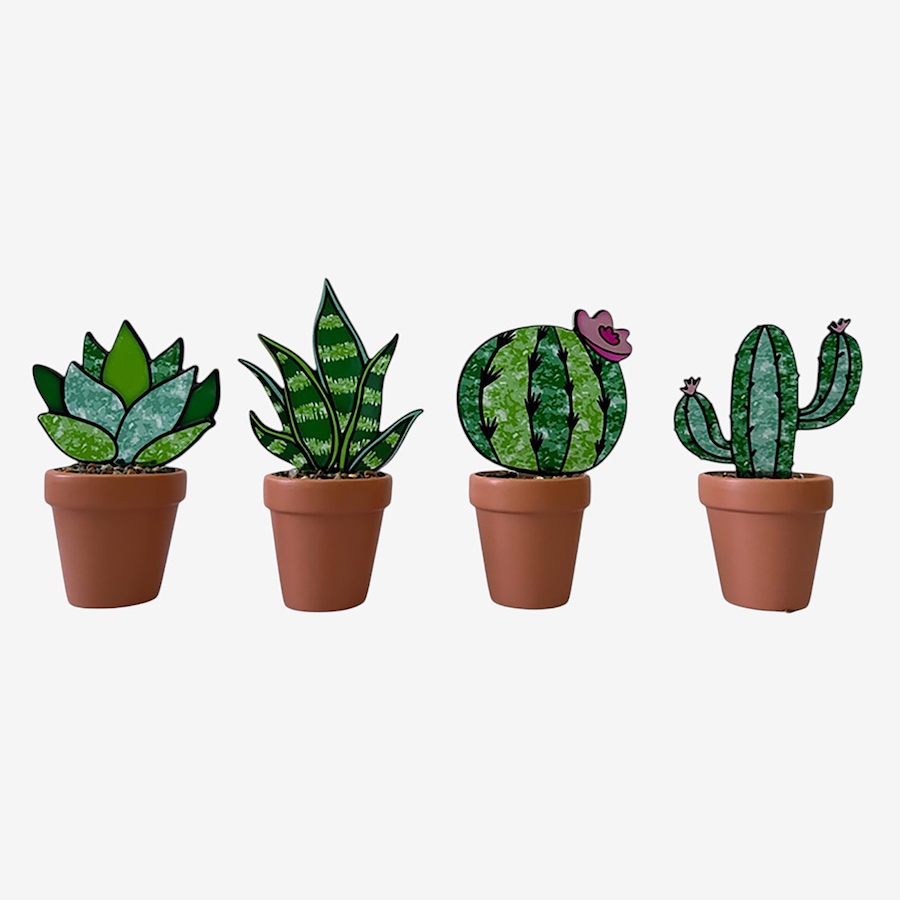 Image 739632.jpg, Product 739-632 / Price $69.99, Koppers Home Four Assorted Cactus Suncatchers from Koppers on TSC.ca's Home & Garden department
