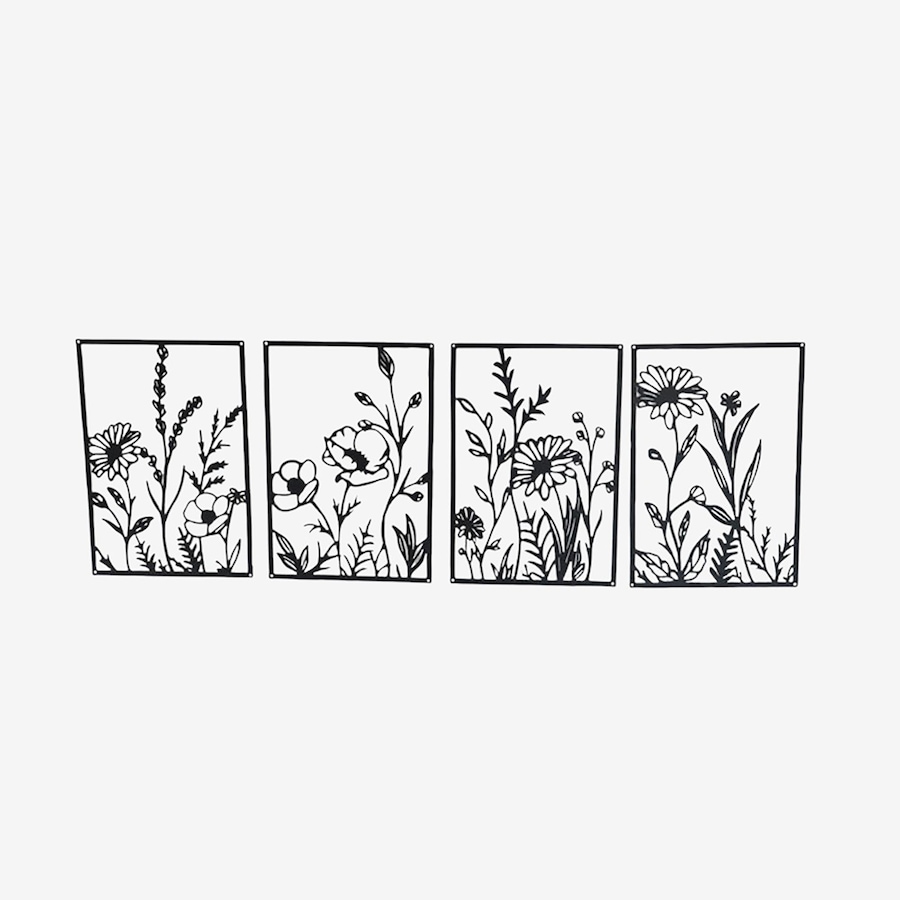 Image 739651.jpg, Product 739-651 / Price $49.99, Koppers Home Floral Wall Décor (set of 4) from Koppers on TSC.ca's Home & Garden department