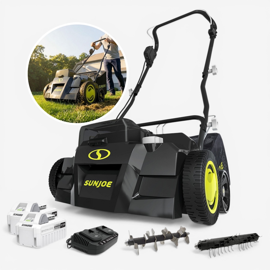 Image 739674_ALTMORE1.jpg, Product 739-674 / Price $414.99, Sun Joe 24V 14" Cordless Scarifier and Dethatcher (brushless, five-position, with two 4.0-Ah Batteries and Charger) from Snow Joe & Sun Joe on TSC.ca's Home & Garden department