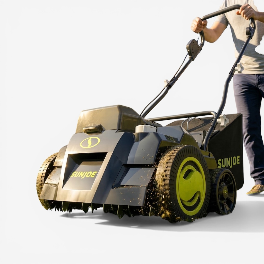 Image 739674_ALTMORE5.jpg, Product 739-674 / Price $414.99, Sun Joe 24V 14" Cordless Scarifier and Dethatcher (brushless, five-position, with two 4.0-Ah Batteries and Charger) from Snow Joe & Sun Joe on TSC.ca's Home & Garden department