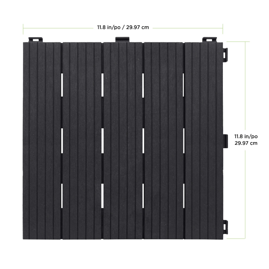 Image 739692_ALTMORE02.jpg, Product 739-692 / Price $79.99, Tierra Verde 12" x 12" Classic 1/2" Cosmo Deck Tiles (black, 24-pack) from Tierra Verde on TSC.ca's Home & Garden department