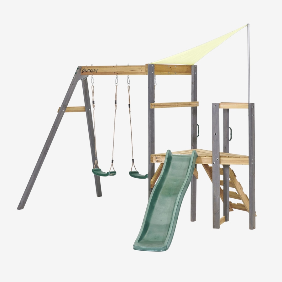 Image 739698.jpg, Product 739-698 / Price $599.99, Plum Barbary Wooden Climbing Frame, Kids Outdoor Play Equipment, Outdoor Swing Set and Toddler Slide from Plum on TSC.ca's Home & Garden department