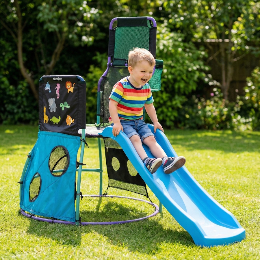 Image 739700_ALTMORE02.jpg, Product 739-700 / Price $229.99, Plum My First Activity Tower Outdoor Playset with 4' Slide, Water Spray Feature and Basketball Hoop with Backboard from Plum on TSC.ca's Home & Garden department