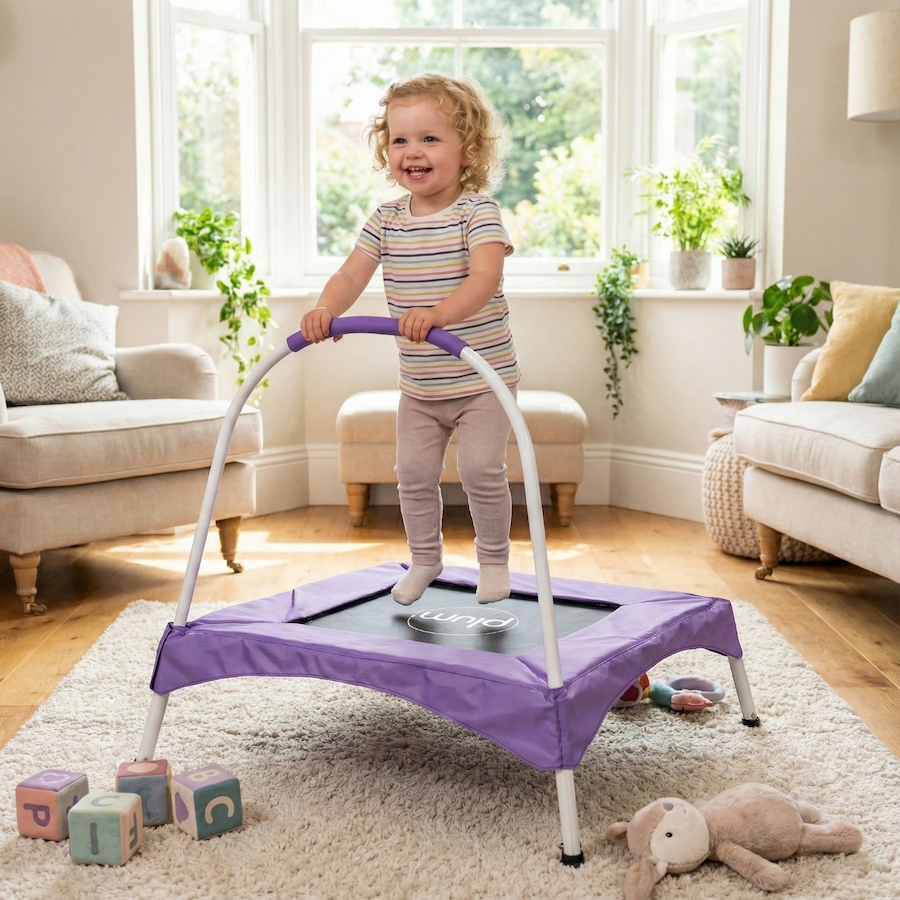 Image 739701_ALTMORE02.jpg, Product 739-701 / Price $74.99, Plum Junior Bouncer Square Trampoline with Powder-Coated Steel Frame, Soft-Grip Handle and Safety Padding from Plum on TSC.ca's Home & Garden department