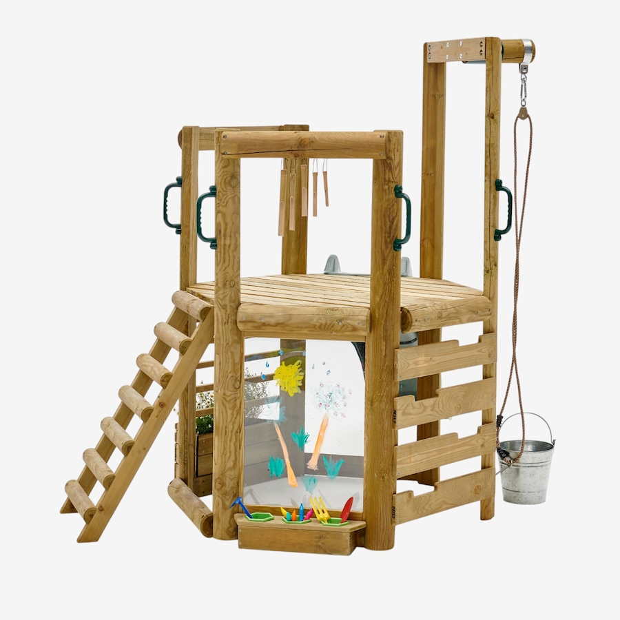 Image 739706_ALTMORE01.jpg, Product 739-706 / Price $1,199.99, Plum Discovery Woodland Treehouse with Easy-Clean Painting Screen, Built-In Planter and 8' Toddler Slide from Plum on TSC.ca's Home & Garden department
