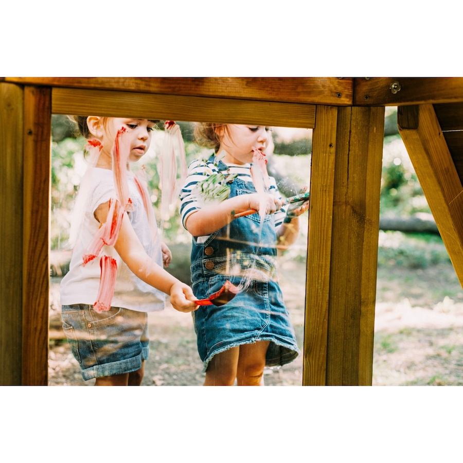 Image 739706_ALTMORE04.jpg, Product 739-706 / Price $1,199.99, Plum Discovery Woodland Treehouse with Easy-Clean Painting Screen, Built-In Planter and 8' Toddler Slide from Plum on TSC.ca's Home & Garden department