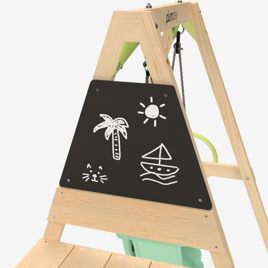 Image 739718_ALTMORE01.jpg, Product 739-718 / Price $399.99, Plum Junior Wooden Playcentre Toddler Playground Set with 4' Slide, Climbing Net, Baby Swing and Steering Wheel from Plum on TSC.ca's Home & Garden department