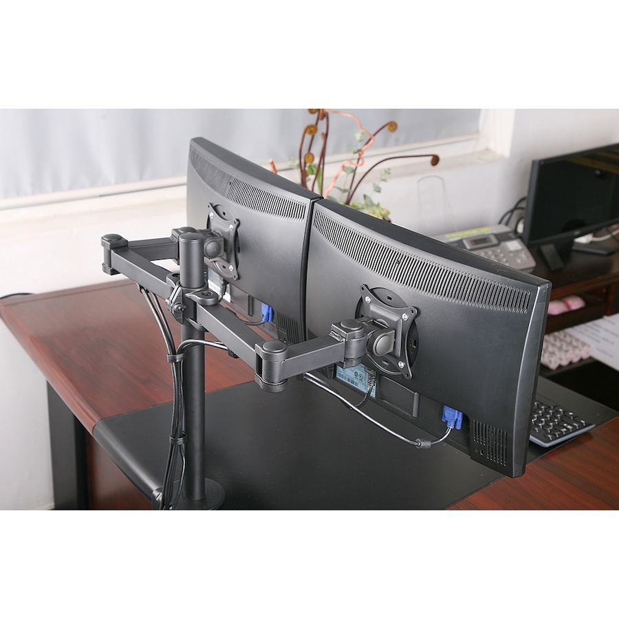 Image 739897_ALTMORE3.jpg, Product 739-897 / Price $69.99, TygerClaw 13" to 27" Dual Monitor Desk Clamp Mount from Tygerclaw on TSC.ca's Electronics department