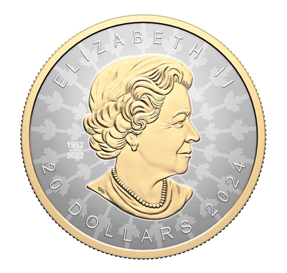 Image 739948_ALTMORE1.jpg, Product 739-948 / Price $229.95, 2024 $20 Super Incuse Silver Maple Leaf Coin, Selective Gold Plated from Royal Canadian Mint (RCM) on TSC.ca's Coins department
