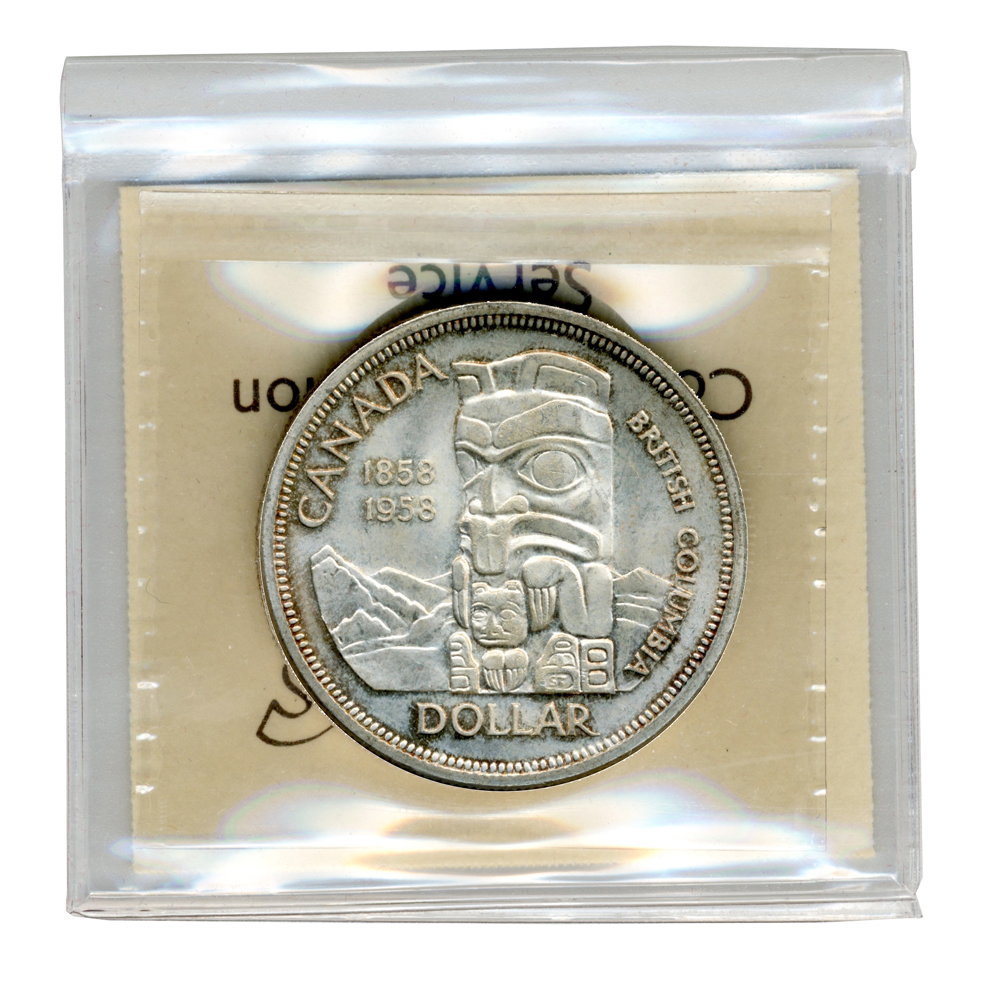 1958 Gem Uncirculated Silver Dollar ICCS Certified MS-65 - TSC.ca
