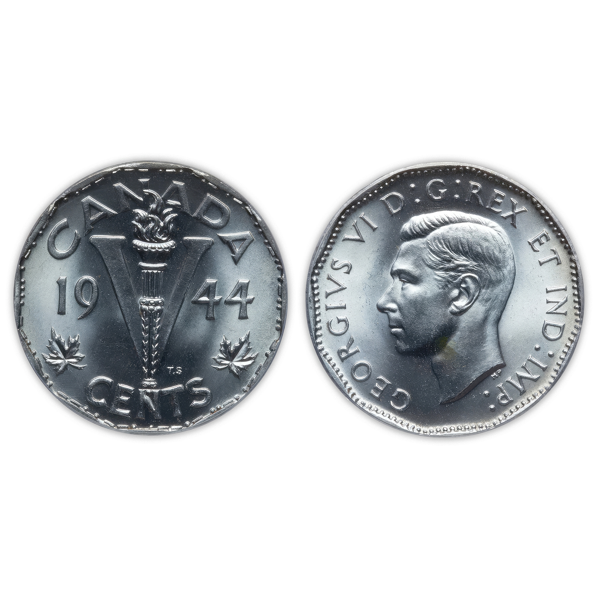 1944 Gem Uncirculated Victory War-Issue Nickel, ICCS Certified MS