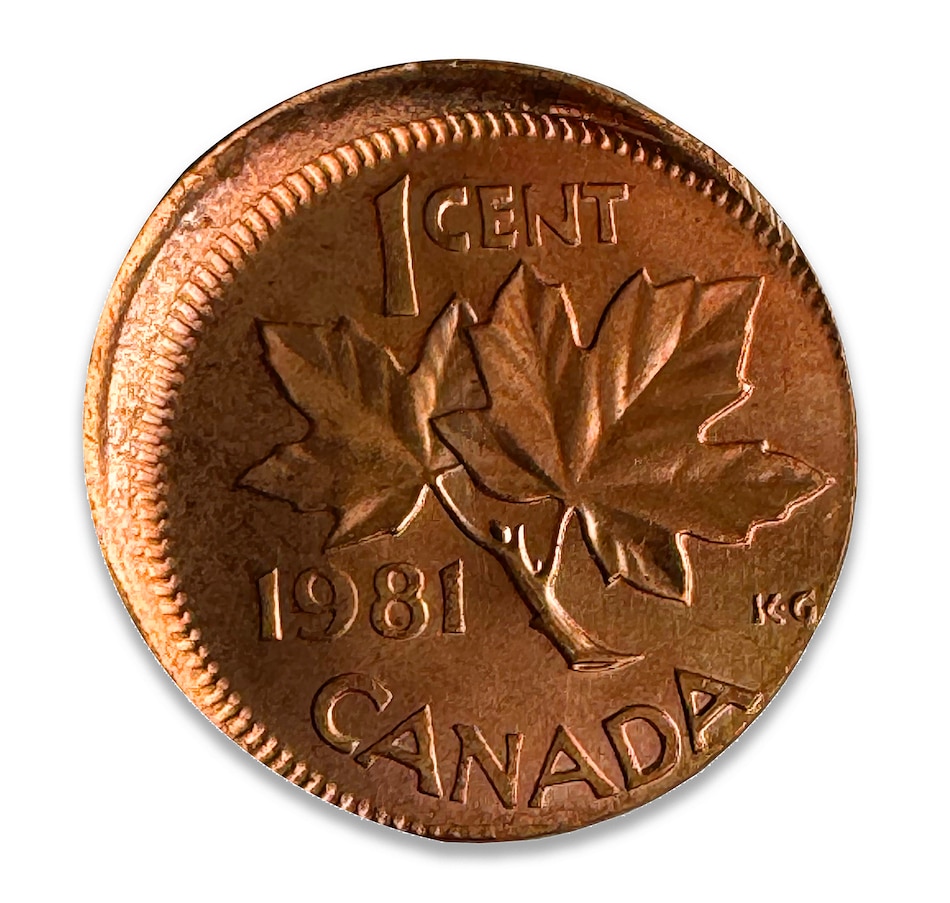 Image 739974_ALTMORE1.jpg, Product 739-974 / Price $69.95, Rare Canadian Error Coin: Uncirculated Off-Centre Cent Coin from Canadian Coin & Currency on TSC.ca's Coins department