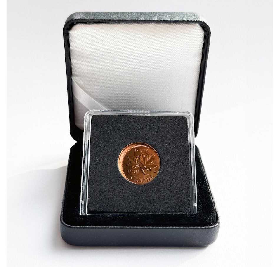 Image 739974_ALTMORE3.jpg, Product 739-974 / Price $69.95, Rare Canadian Error Coin: Uncirculated Off-Centre Cent Coin from Canadian Coin & Currency on TSC.ca's Coins department