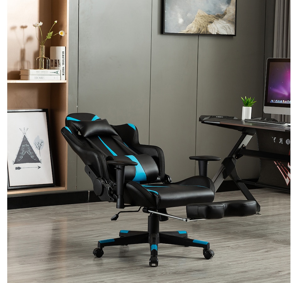 Image 742458_ALTMORE5.jpg, Product 742-458 / Price $424.99, TygerClaw Fabric Gaming Chair with Lumbar Pillow and Leg Rest from Tygerclaw on TSC.ca's Toys & Hobbies department