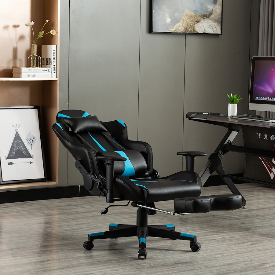 Image 742458_ALTMORE5.jpg, Product 742-458 / Price $499.99, TygerClaw Fabric Gaming Chair with Lumbar Pillow and Leg Rest from Tygerclaw on TSC.ca's Toys & Hobbies department