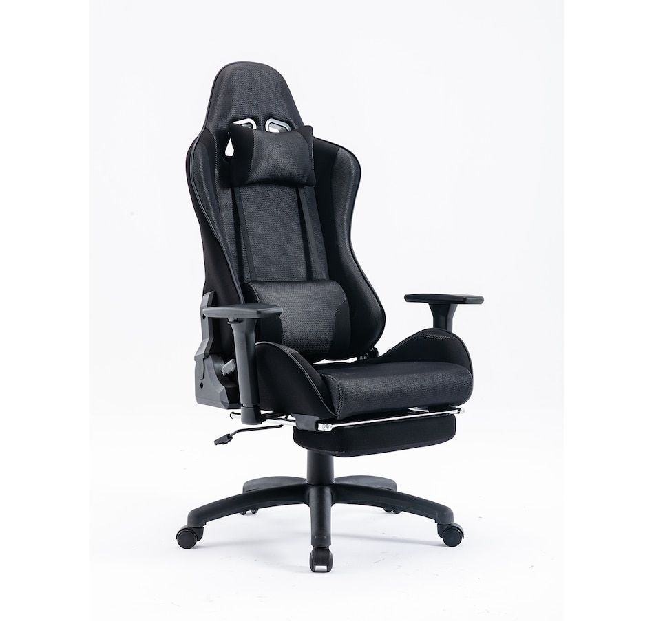 Image 742459.jpg, Product 742-459 / Price $424.99, TygerClaw Gaming Chair with Lumbar Pillow and Leg Rest from Tygerclaw on TSC.ca's Toys & Hobbies department