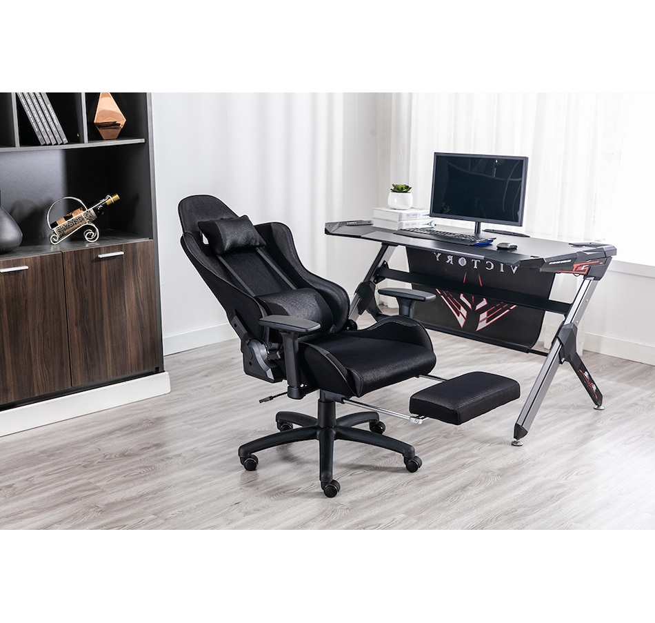 Image 742459_ALTMORE4.jpg, Product 742-459 / Price $424.99, TygerClaw Gaming Chair with Lumbar Pillow and Leg Rest from Tygerclaw on TSC.ca's Toys & Hobbies department