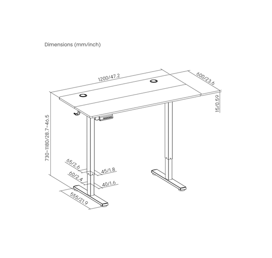 Image 742461_ALTMORE2.jpg, Product 742-461 / Price $297.99, TygerClaw 42" Two-Stage Column Sit Stand Desk (black) from Tygerclaw on TSC.ca's Home & Garden department