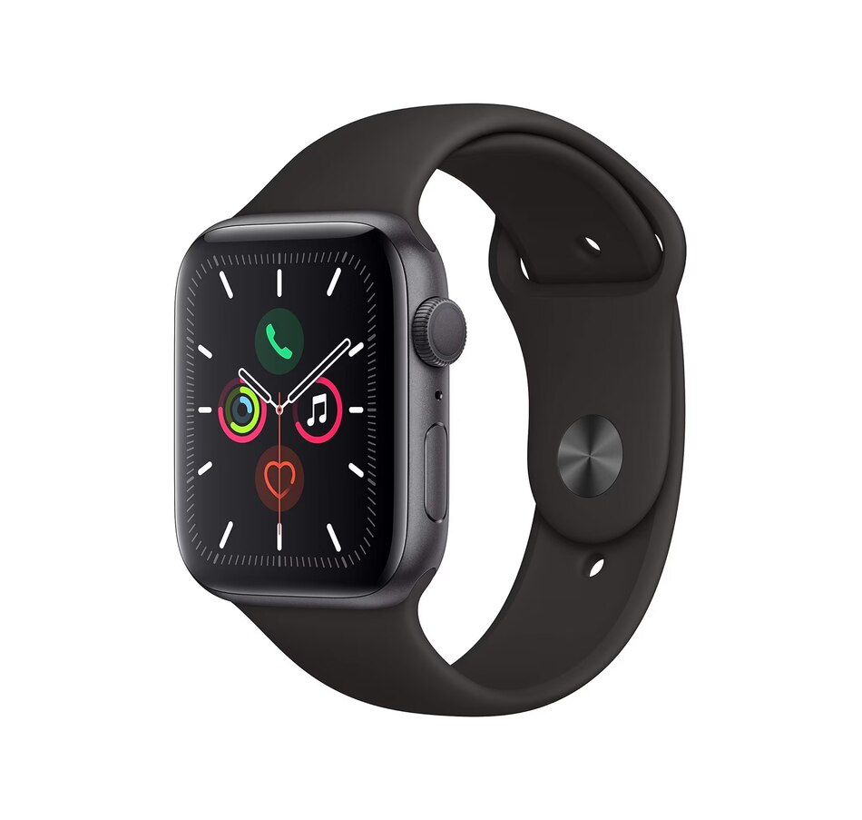 Image 742495.jpg, Product 742-495 / Price $257.99, Apple Watch Series 5 (44 mm, grey/black, Wi-Fi, refurbished) from Apple on TSC.ca's Electronics department