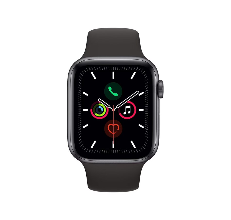 Image 742495_ALTMORE1.jpg, Product 742-495 / Price $257.99, Apple Watch Series 5 (44 mm, grey/black, Wi-Fi, refurbished) from Apple on TSC.ca's Electronics department