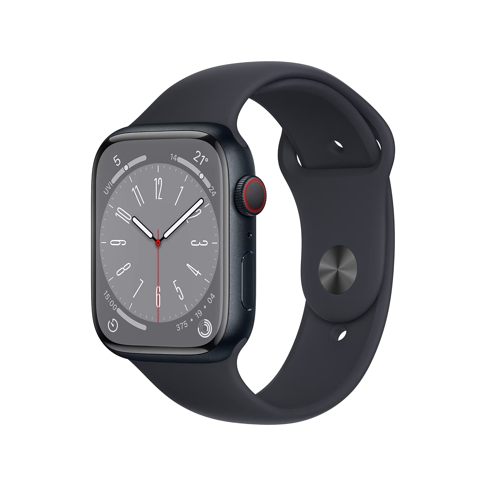 Apple Watch Series 8 (41 mm, black/black, 4G, refurbished)