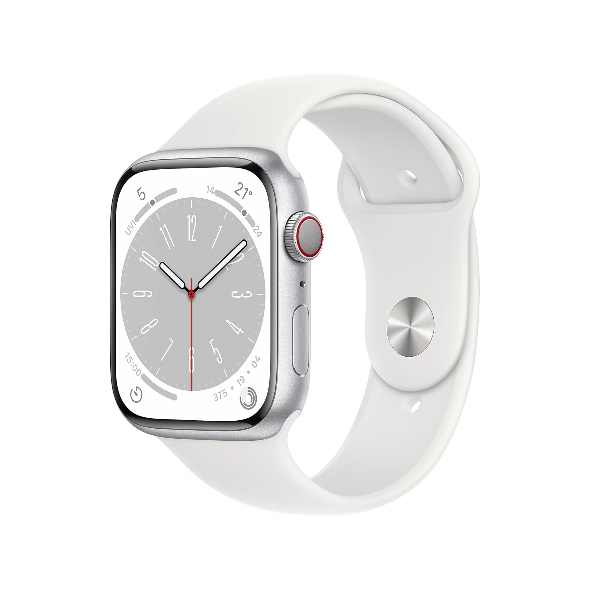 Apple Watch Series 8 (41 mm, silver/white, 4G, refurbished)