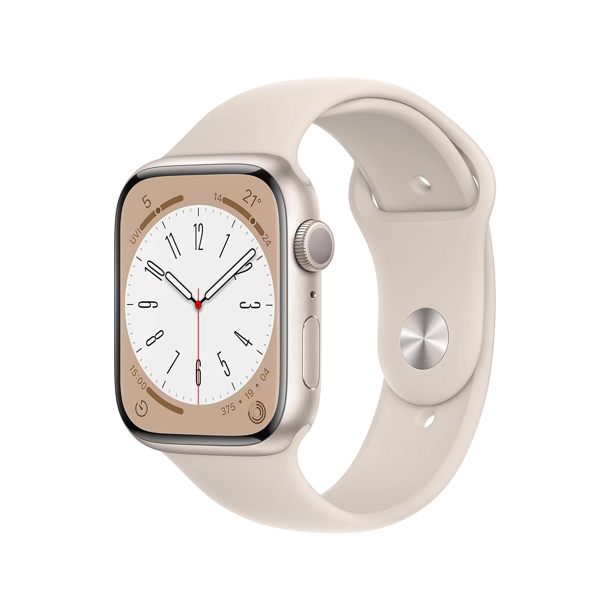 Apple Watch Series 8 (45 mm, starlight/beige, Wi-Fi, refurbished)