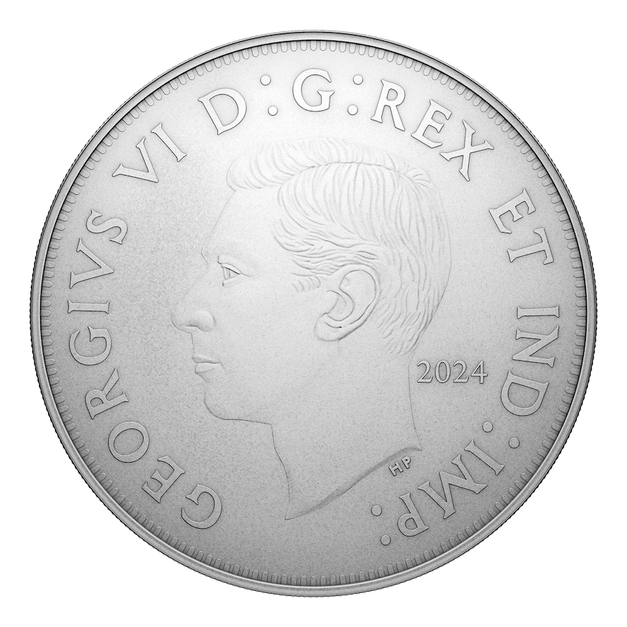 Image 742568_ALTMORE6.jpg, Product 742-568 / Price $999.95, 2024 Five-Ounce Fine Silver 1939 Silver Dollar Sketch Design with Exclusive Bonus Original 1939 Silver Dollar from Royal Canadian Mint (RCM) on TSC.ca's Coins department