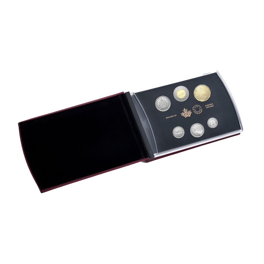 Image 742576.jpg, Product 742-576 / Price $64.95, 2024 Specimen Coin Set (Includes Unique Leopard Frog Loon Dollar) from Royal Canadian Mint (RCM) on TSC.ca's Coins department