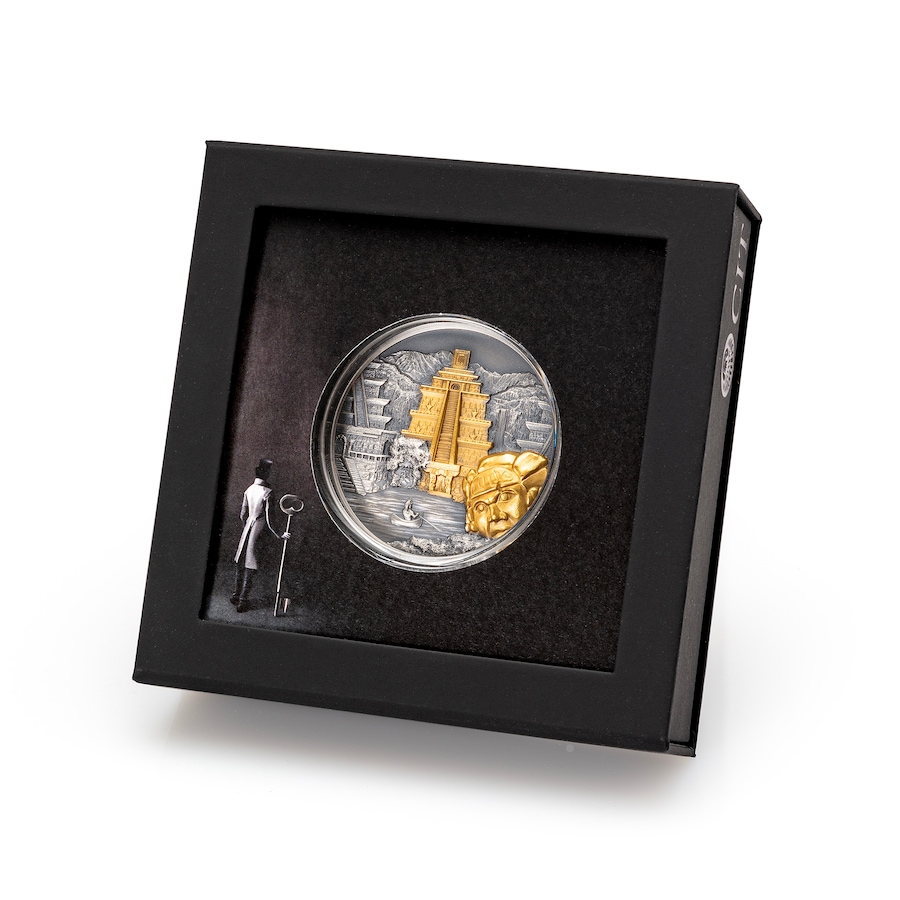 Image 742577_ALTMORE2.jpg, Product 742-577 / Price $599.95, The Legend of El Dorado, The Mythical City of Gold – 2022 $20 Cook Islands Three-Ounce Fine Silver Coin from Canadian Coin & Currency on TSC.ca's Coins department