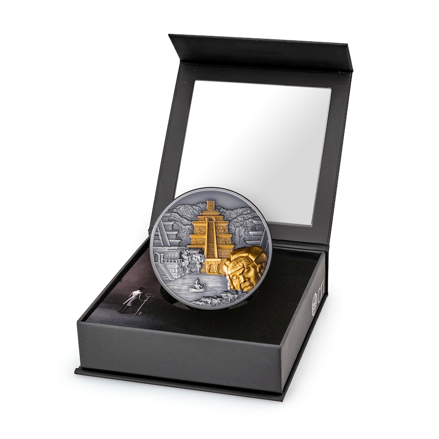 Image 742577_ALTMORE3.jpg, Product 742-577 / Price $599.95, The Legend of El Dorado, The Mythical City of Gold – 2022 $20 Cook Islands Three-Ounce Fine Silver Coin from Canadian Coin & Currency on TSC.ca's Coins department