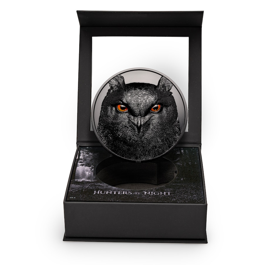 2023 $25 Eagle Owl Half-Kilogram Fine Silver Coin Obsidian Black with ...