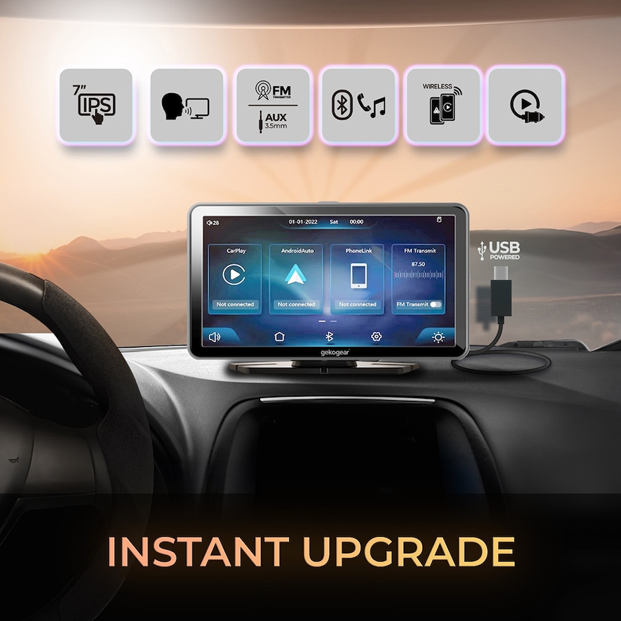 Image 742589_ALTMORE4.jpg, Product 742-589 / Price $139.99, MyGekoGear Orbit C100 In-Car 7" Touchscreen Infotainment Display with Apple CarPlay/Android Auto from MyGekoGear on TSC.ca's Home & Garden department