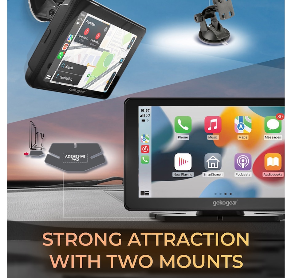 Image 742589_ALTMORE6.jpg, Product 742-589 / Price $139.99, MyGekoGear Orbit C100 In-Car 7" Touchscreen Infotainment Display with Apple CarPlay/Android Auto from MyGekoGear on TSC.ca's Home & Garden department