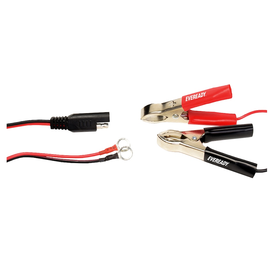 Image 742692_ALTMORE1.jpg, Product 742-692 / Price $44.99, Eveready 0.75-Amp Automatic 6-Volt/12-Volt Battery Charger/Maintainer (black) from Eveready on TSC.ca's Electronics department