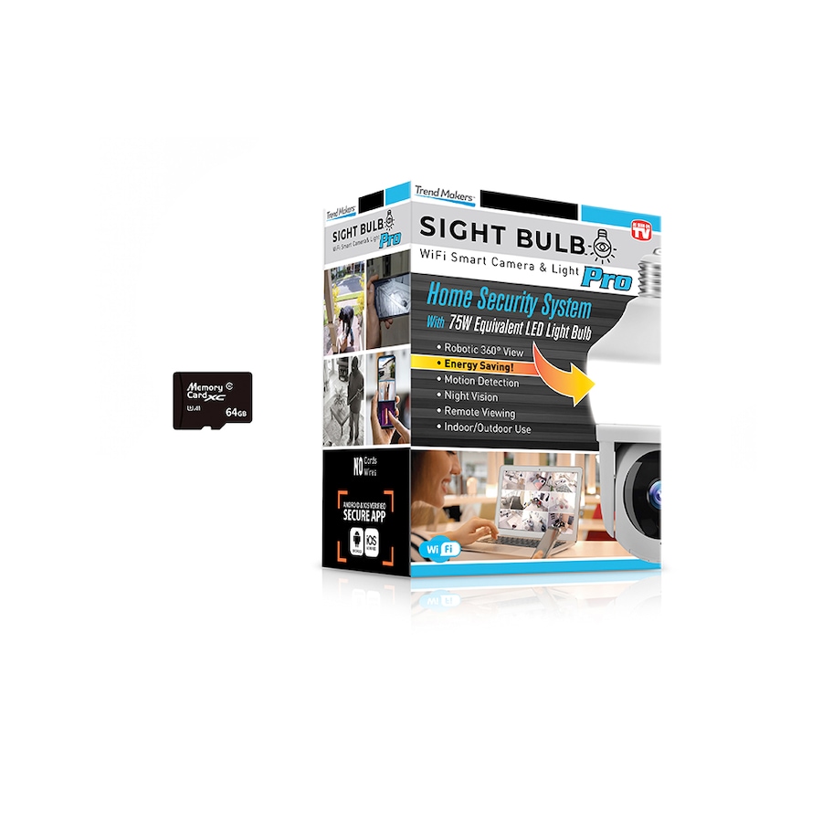 Image 742783.jpg, Product 742-783 / Price $99.98, Sight Bulb Pro Indoor/Outdoor Wi-Fi HD Security Camera with 75W LED Light and 64GB SD Card from Sight Bulb on TSC.ca's Electronics department