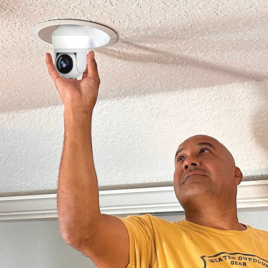 Image 742783_ALTMORE7.jpg, Product 742-783 / Price $99.98, Sight Bulb Pro Indoor/Outdoor Wi-Fi HD Security Camera with 75W LED Light and 64GB SD Card from Sight Bulb on TSC.ca's Electronics department