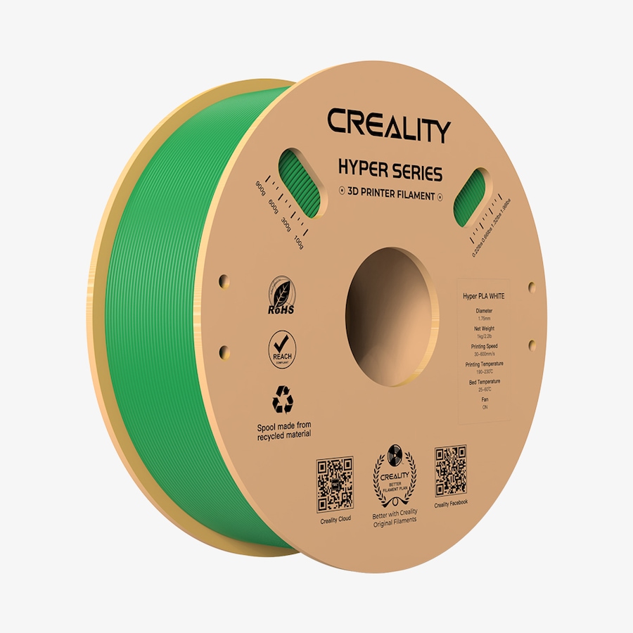 Image 743025_GRN.jpg, Product 743-025 / Price $29.99, Creality Hyper-PLA 3D Printing Filament (1 kg) from Creality on TSC.ca's Electronics department