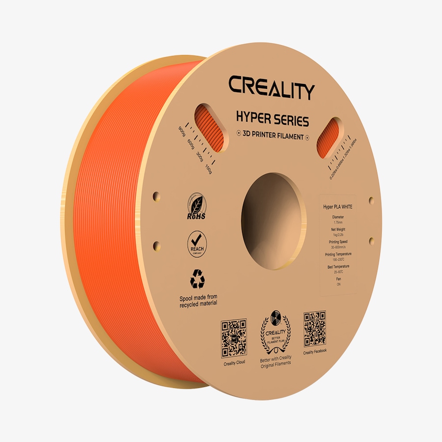 Image 743025_ORA.jpg, Product 743-025 / Price $29.99, Creality Hyper-PLA 3D Printing Filament (1 kg) from Creality on TSC.ca's Electronics department