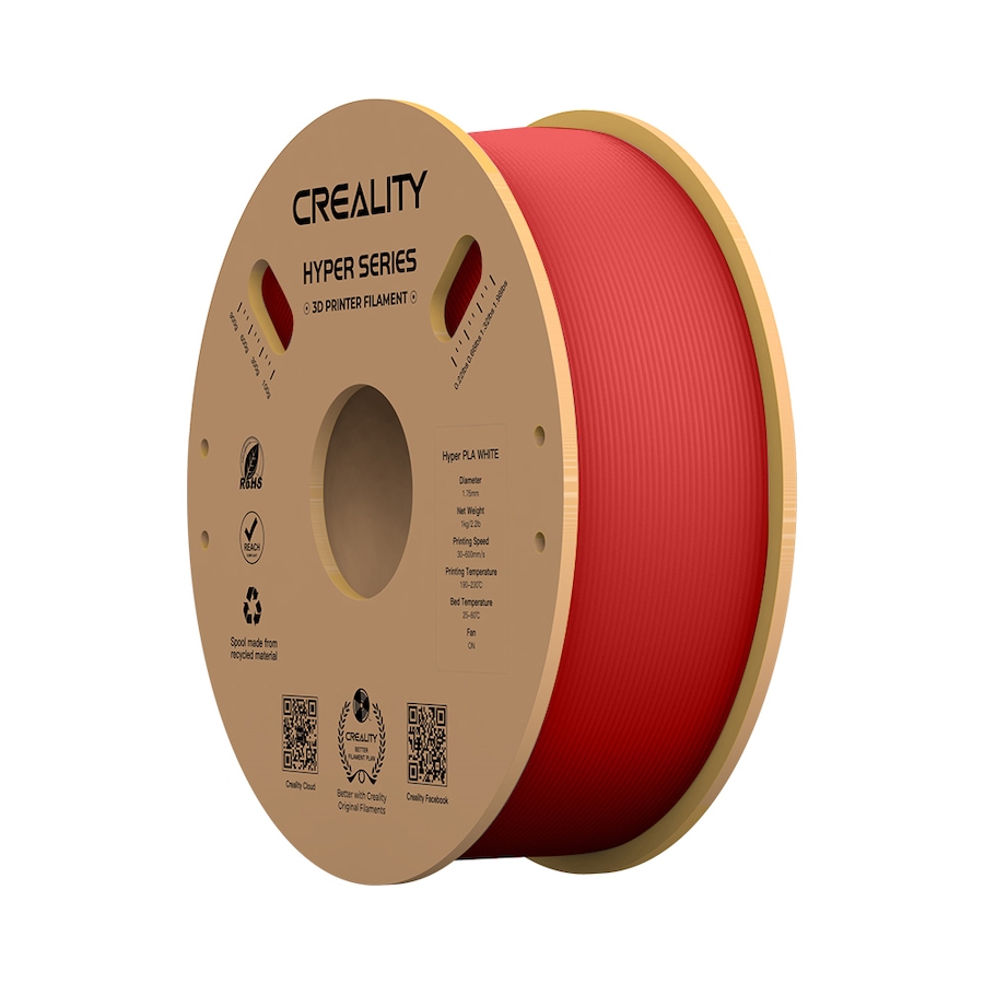 Image 743025_RED.jpg, Product 743-025 / Price $29.99, Creality Hyper-PLA 3D Printing Filament (1 kg) from Creality on TSC.ca's Electronics department
