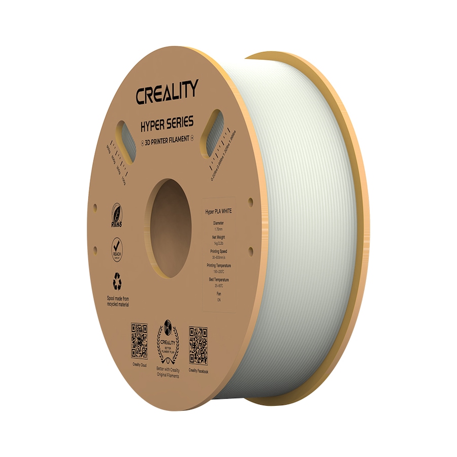 Image 743025_WHT.jpg, Product 743-025 / Price $29.99, Creality Hyper-PLA 3D Printing Filament (1 kg) from Creality on TSC.ca's Electronics department