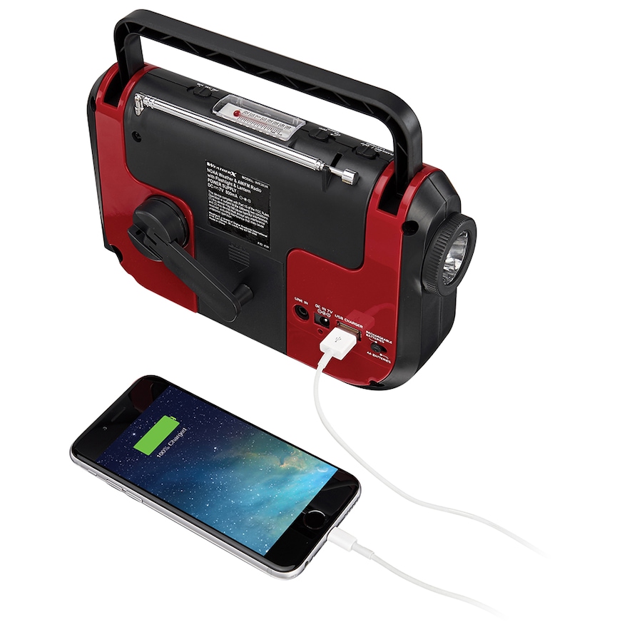 Image 743053_ALTMORE3.jpg, Product 743-053 / Price $64.99, WeatherX Weather Band AM/FM Radio with Flashlight, Lantern and Phone Charger from WeatherX on TSC.ca's Electronics department