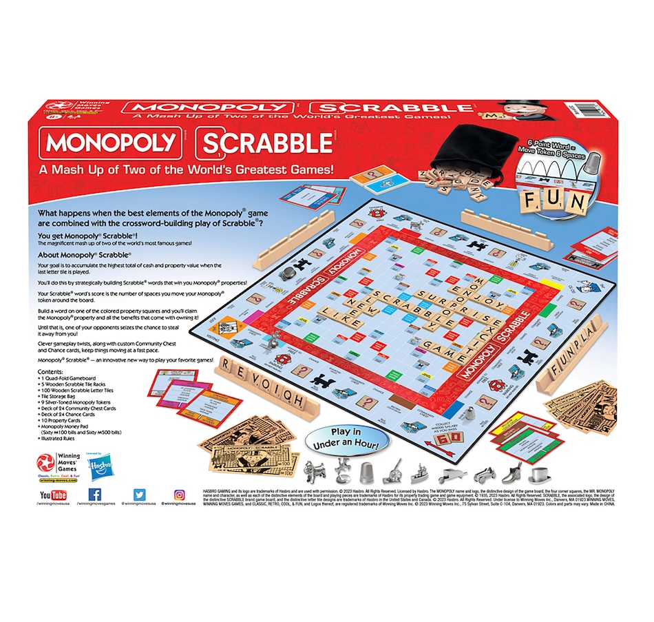 Image 743100_ALTMORE2.jpg, Product 743-100 / Price $59.99, Winning Moves- Monopoly Scrabble from Winning Moves on TSC.ca's Toys & Hobbies department