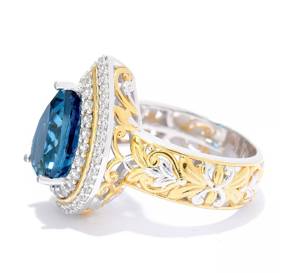 Jewellery - Rings - Halo - Gems En Vogue Palladium Silver London Blue ...